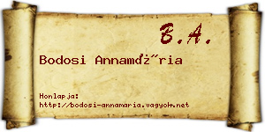 Bodosi Annamária névjegykártya